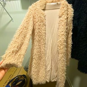 LIGHT PINK TEDDY COAT SIZE MEDIUM